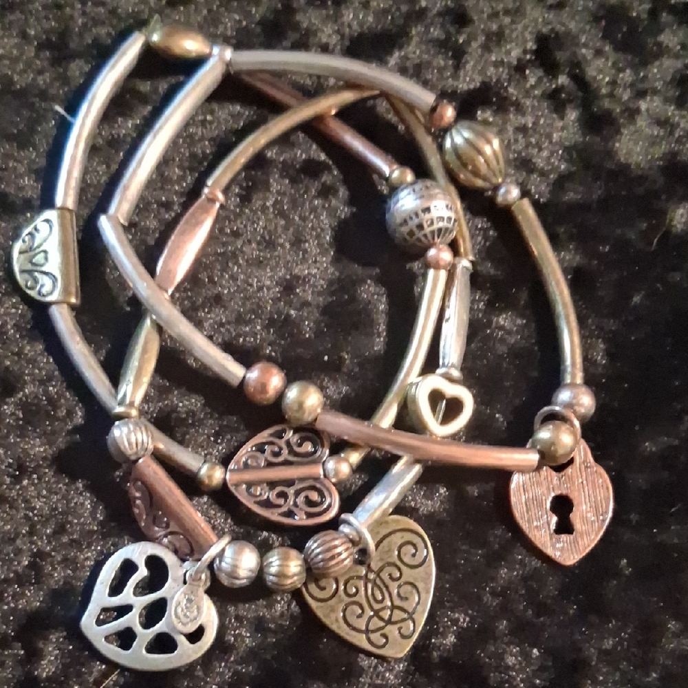 Premier Designs Gold and Silver Charm Bracelets